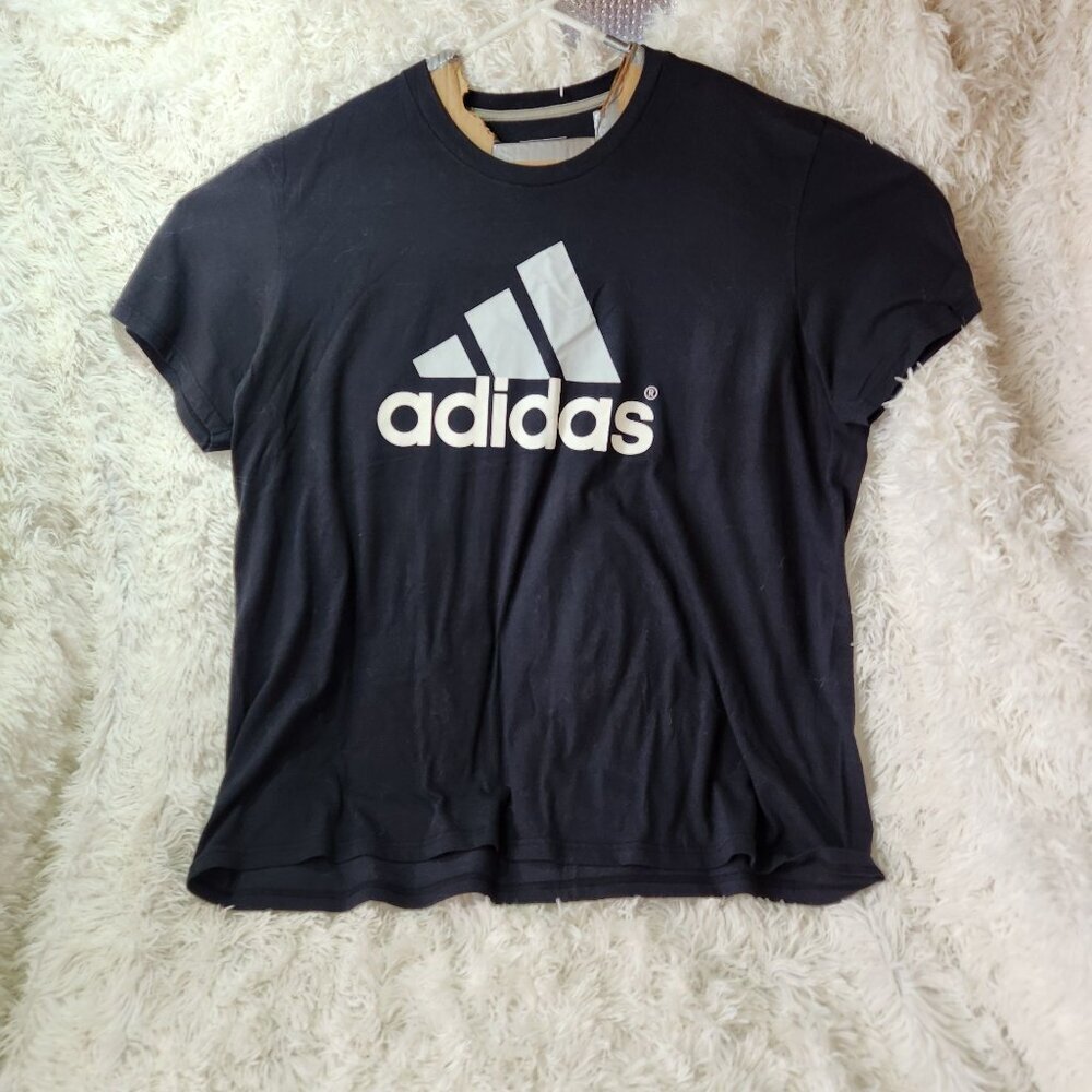 Adidas Black Go-To Performance Tee 3X Polyester & Cotton Blend